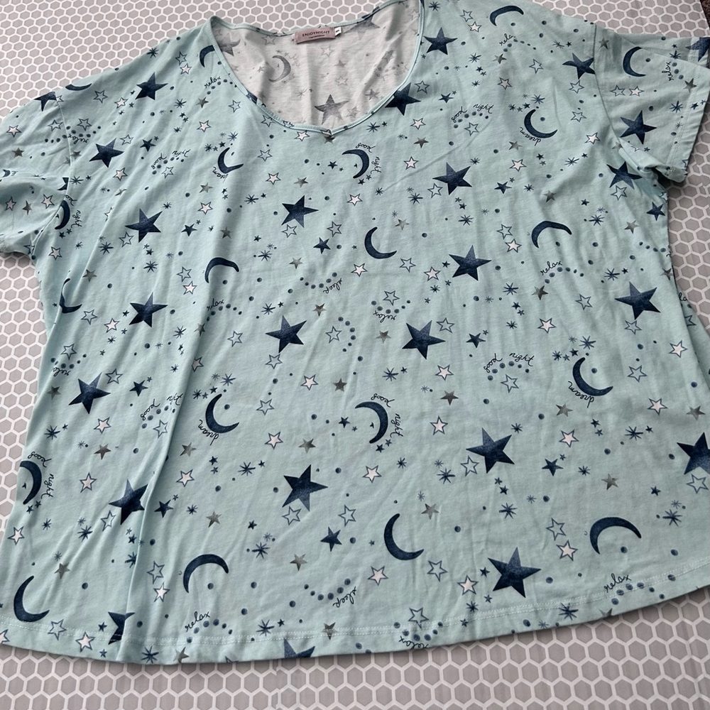 Enjoynight Star and Moon Pajama Set Size 3XL - Picture 2 of 7